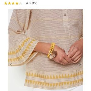 J.Jill Jacquard Ruffled Sleeved top XL